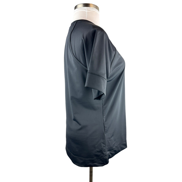 NWT Swim By Cacique Lane Bryant Rashguard Top Quarter Zip SS BLK Plus Size 18/20 - Picture 8 of 11